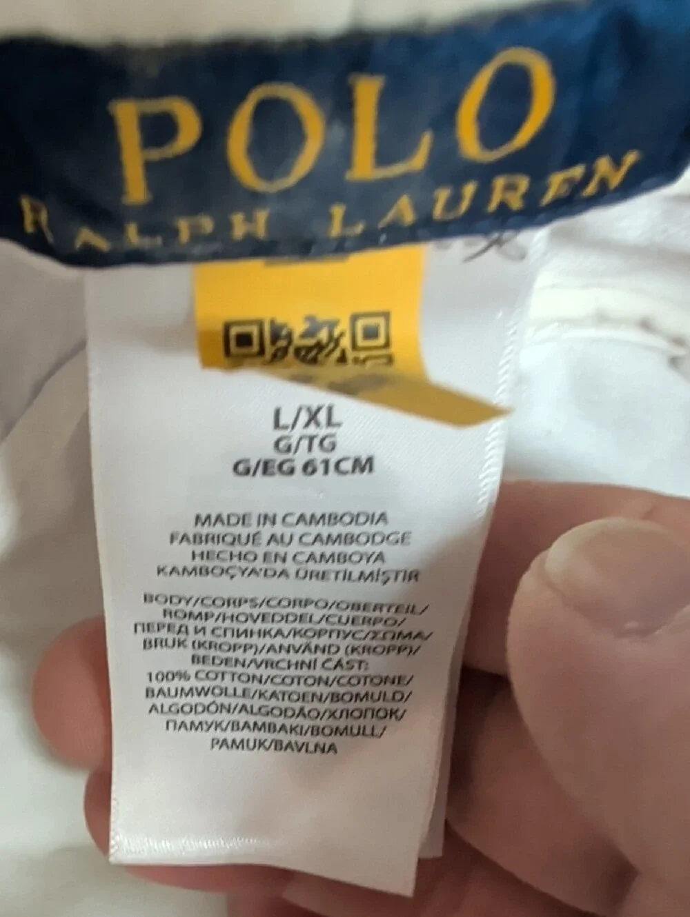 Polo by Ralph Lauren Cream Embroidered Bear Bucket Hat